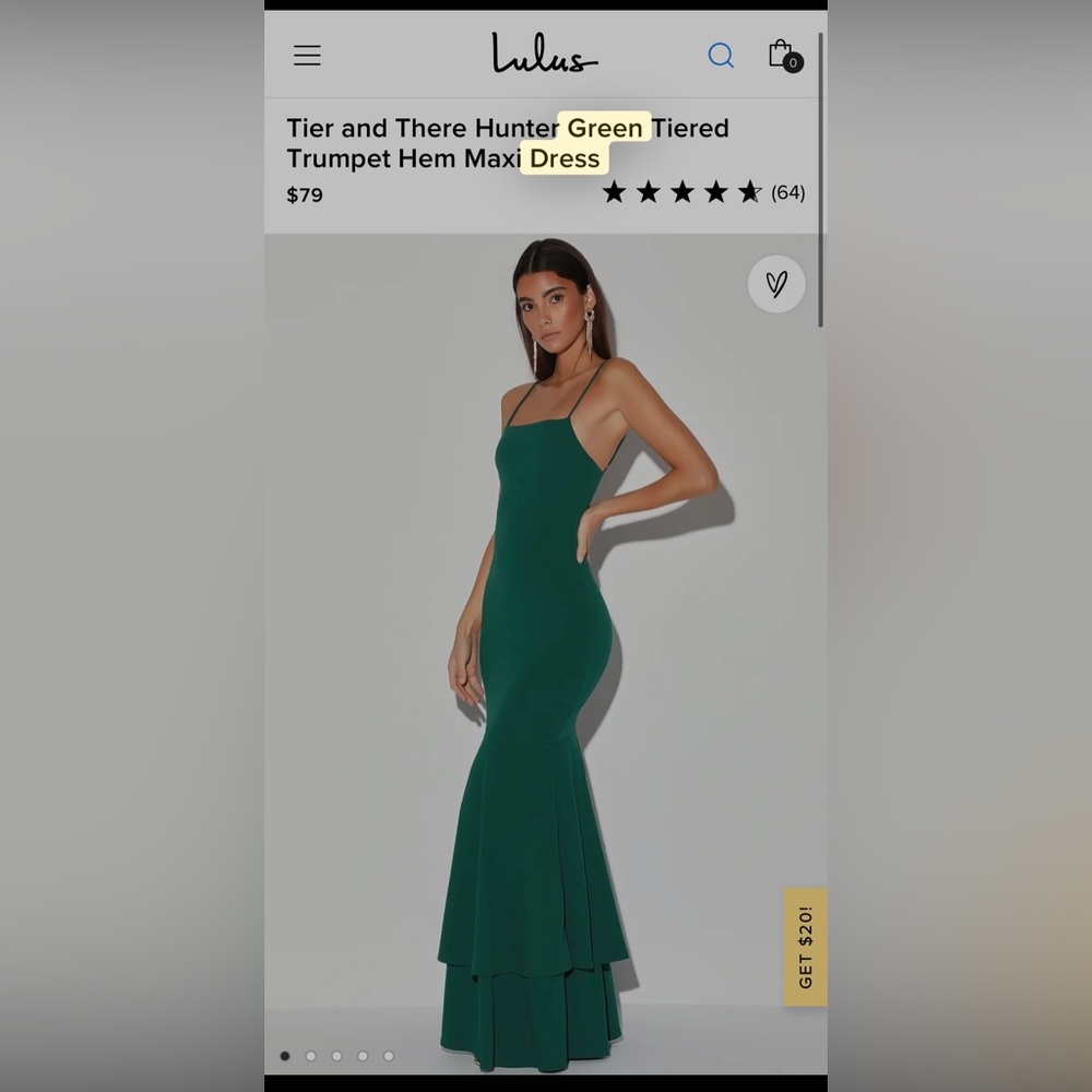 Lulu’s Green Tiered Maxi Dress | New with Tags! | Size: Mediun